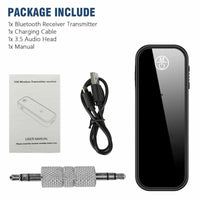 Thumbnail for Bluetooth 5.0 2in One Transmitter Receiver Car Wireless Audio Adapter USB 3.5mm Aux - InspiredGrabs.com