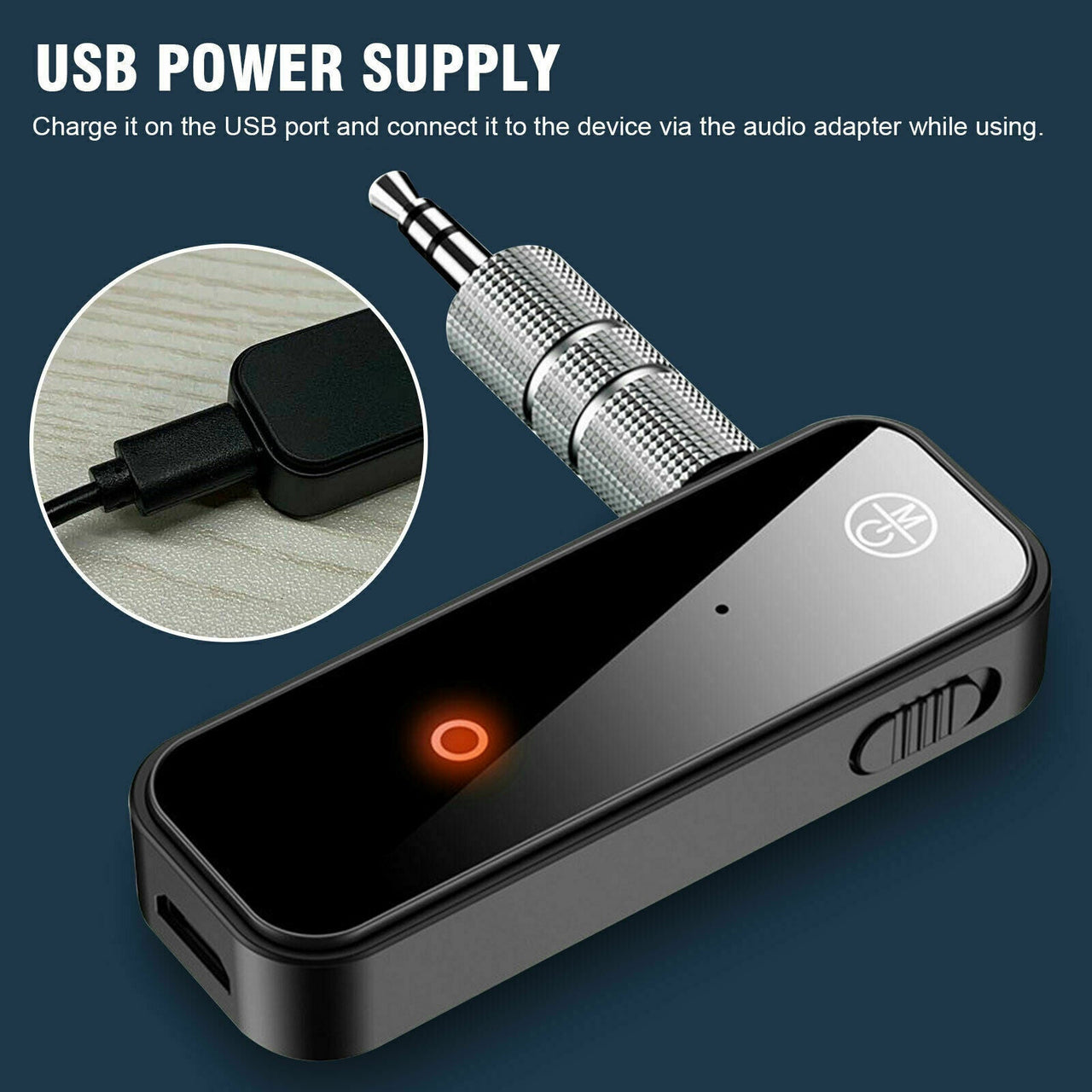 Bluetooth 5.0 2in One Transmitter Receiver Car Wireless Audio Adapter USB 3.5mm Aux - InspiredGrabs.com