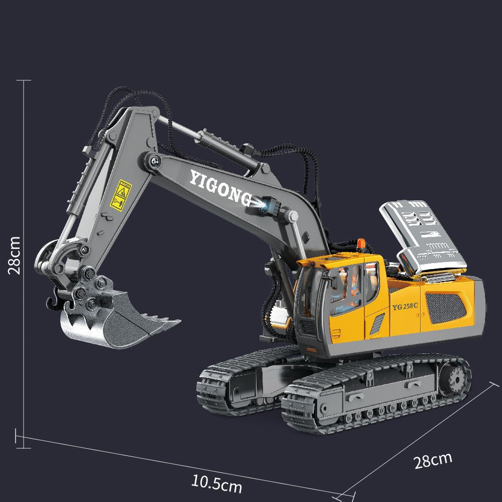 Children's Simple Alloy Charging Excavator Toy Car - InspiredGrabs.com