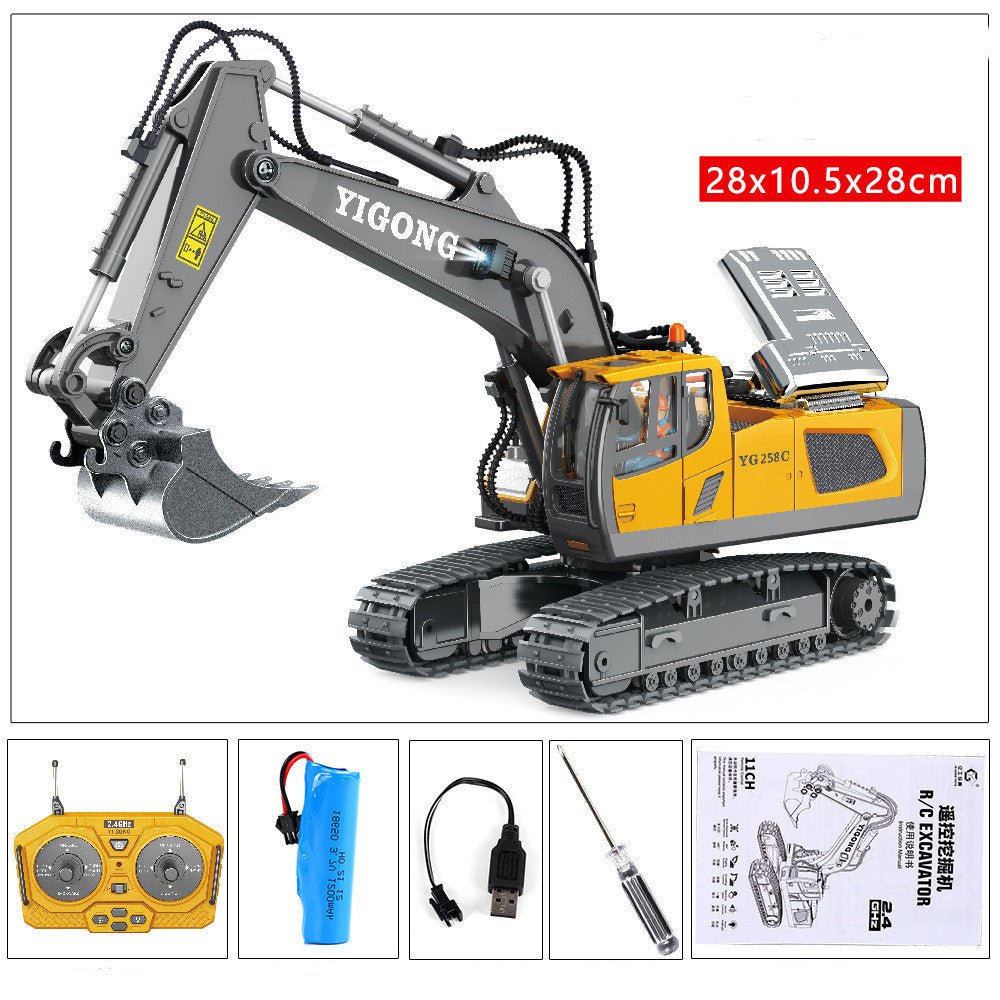 Children's Simple Alloy Charging Excavator Toy Car - InspiredGrabs.com