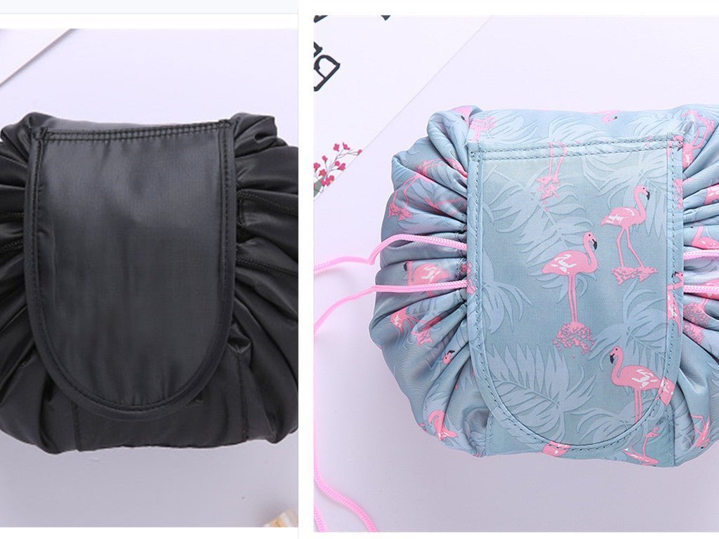 Compact and convenient: The Small Lazy Drawstring Cosmetic Bag - InspiredGrabs.com
