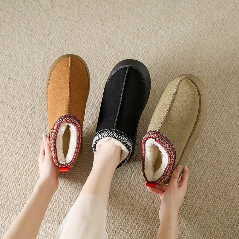 Cozy and Stylish: Baotou Plush Half Slippers for Women - Perfect for Home or Outdoors! - InspiredGrabs.com