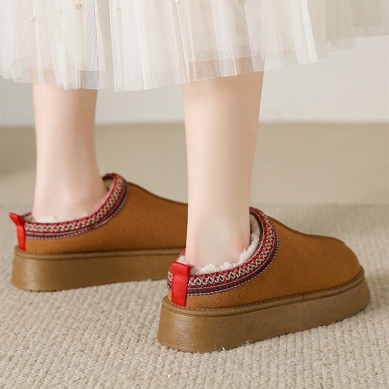 Cozy and Stylish: Baotou Plush Half Slippers for Women - Perfect for Home or Outdoors! - InspiredGrabs.com