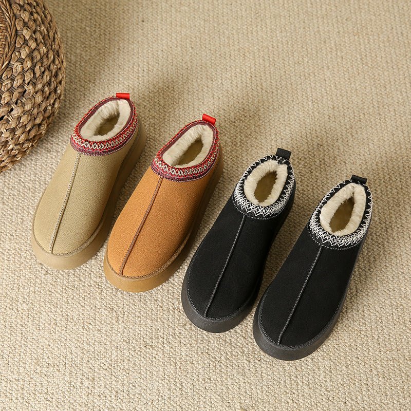 Cozy and Stylish: Baotou Plush Half Slippers for Women - Perfect for Home or Outdoors! - InspiredGrabs.com