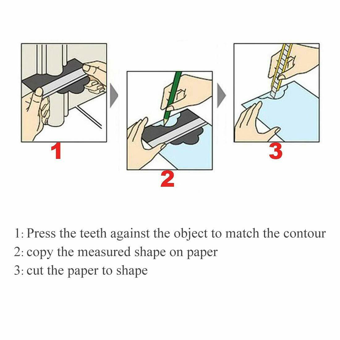 Contour Gauge Saker Duplicator Profile Copy Shape Measuring Tool Contour Gauge Duplicator Profile Copy Shape Measuring Ruler Tool - InspiredGrabs.com