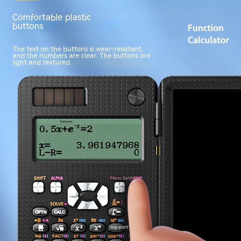 Dual-Function Foldable Scientific Calculator with Handwriting Tablet - Desktop Learning Tool - InspiredGrabs.com