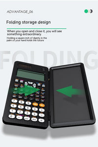 Thumbnail for Dual-Function Foldable Scientific Calculator with Handwriting Tablet - Desktop Learning Tool - InspiredGrabs.com