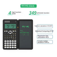 Thumbnail for Dual-Function Foldable Scientific Calculator with Handwriting Tablet - Desktop Learning Tool - InspiredGrabs.com