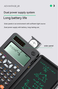 Thumbnail for Dual-Function Foldable Scientific Calculator with Handwriting Tablet - Desktop Learning Tool - InspiredGrabs.com