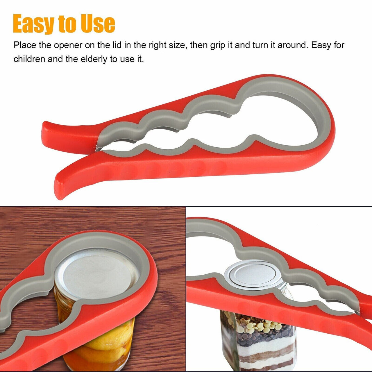 Jar Opener Rubber 4-In-1 Quick Lid Bottle Cap Grip Twister Remover Kitchen Tool - InspiredGrabs.com