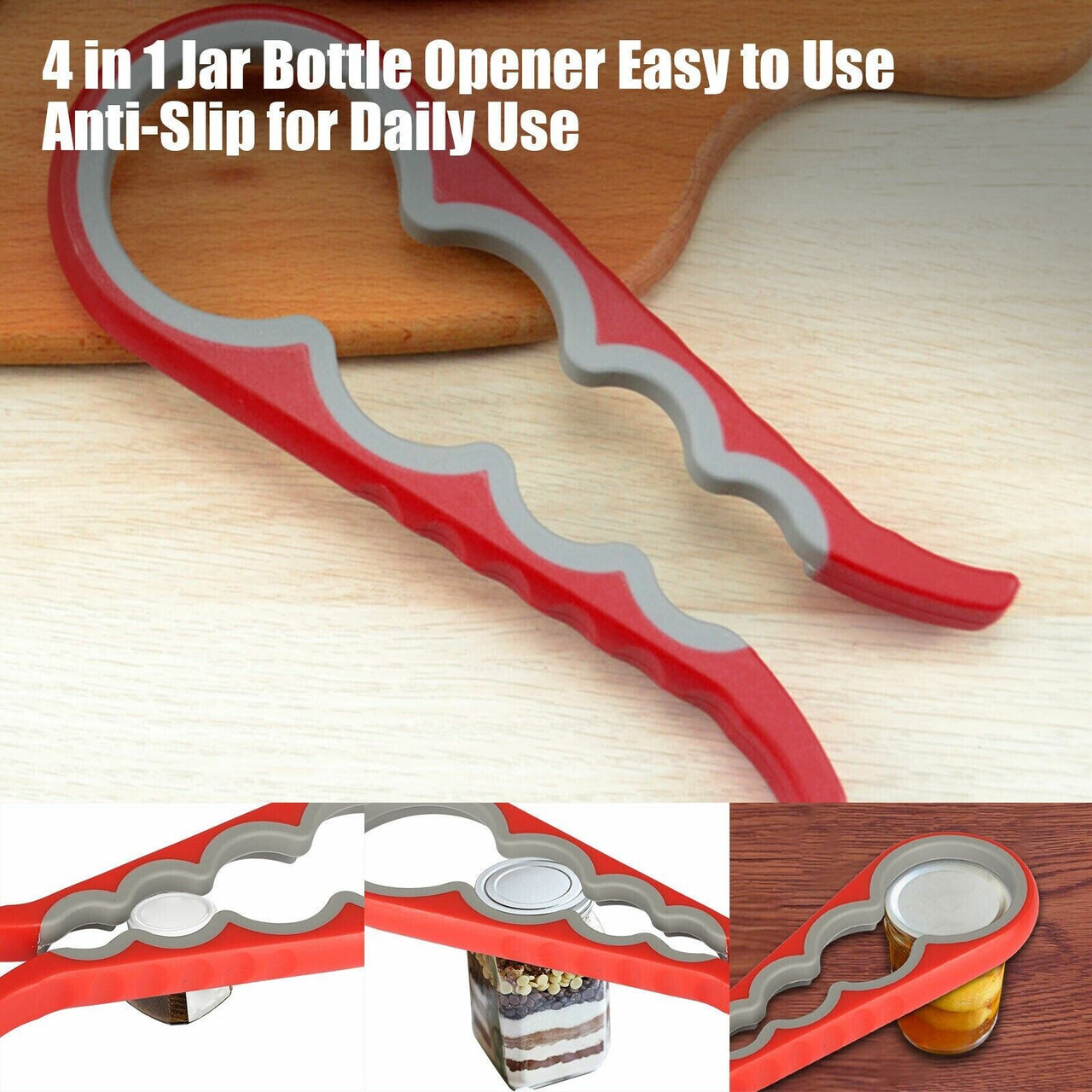 Jar Opener Rubber 4-In-1 Quick Lid Bottle Cap Grip Twister Remover Kitchen Tool - InspiredGrabs.com