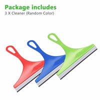 Thumbnail for 3X Glass Window Wiper Cleaner Squeegee Shower Screen Mirror Home Car Blade Brush Simple Green Car Glass Window Cleaner Wiper Cleaner Household Cleaning Brush Window Cleaning Tools - InspiredGrabs.com