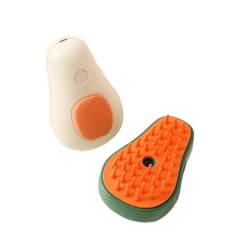 Electric Avocado-Shaped Pet Grooming Brush with Self-Cleaning and Steam Spray Features for Cats and Dogs - Ideal for Massage and Grooming - InspiredGrabs.com