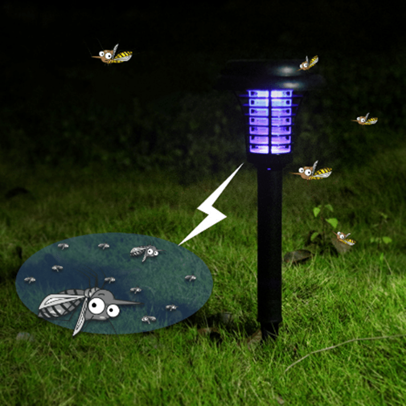 Eliminate pesky bugs with our Solar LED Rechargeable Anti-Mosquito Lamp! - InspiredGrabs.com