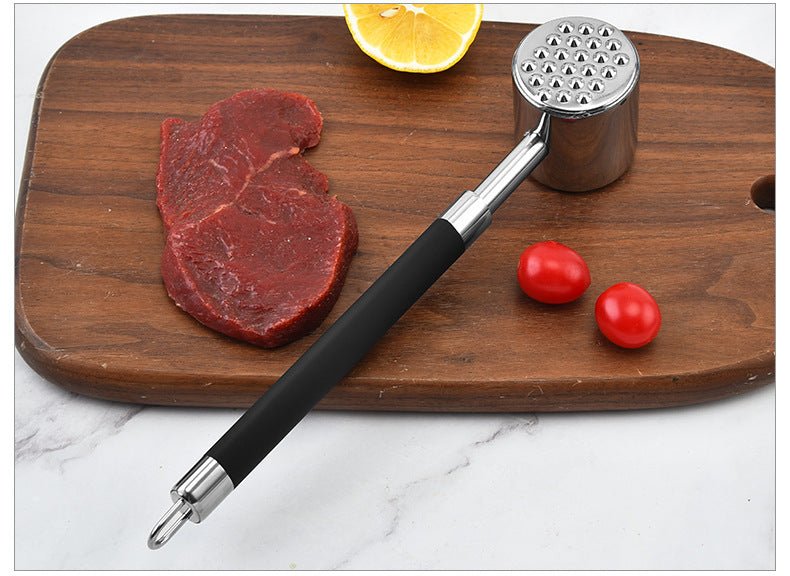 Experience perfectly tenderized meat with the Round Tenderizer Loose Meat Hammer. - InspiredGrabs.com