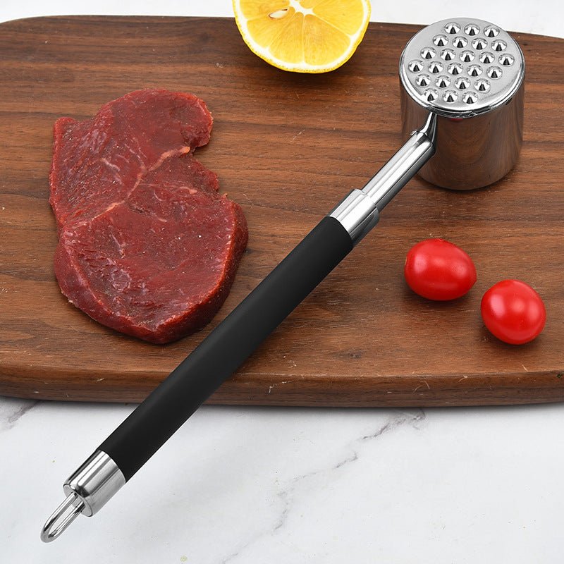 Experience perfectly tenderized meat with the Round Tenderizer Loose Meat Hammer. - InspiredGrabs.com