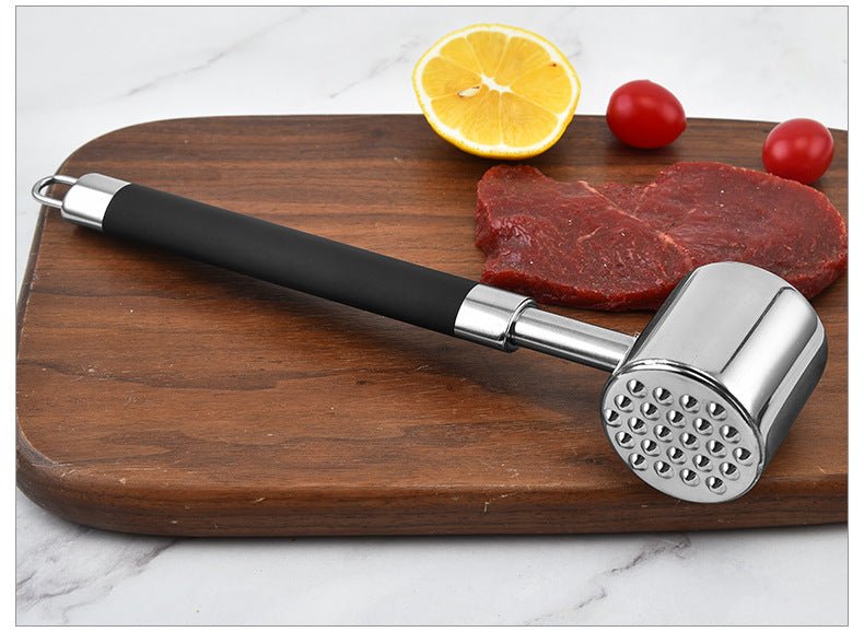 Experience perfectly tenderized meat with the Round Tenderizer Loose Meat Hammer. - InspiredGrabs.com