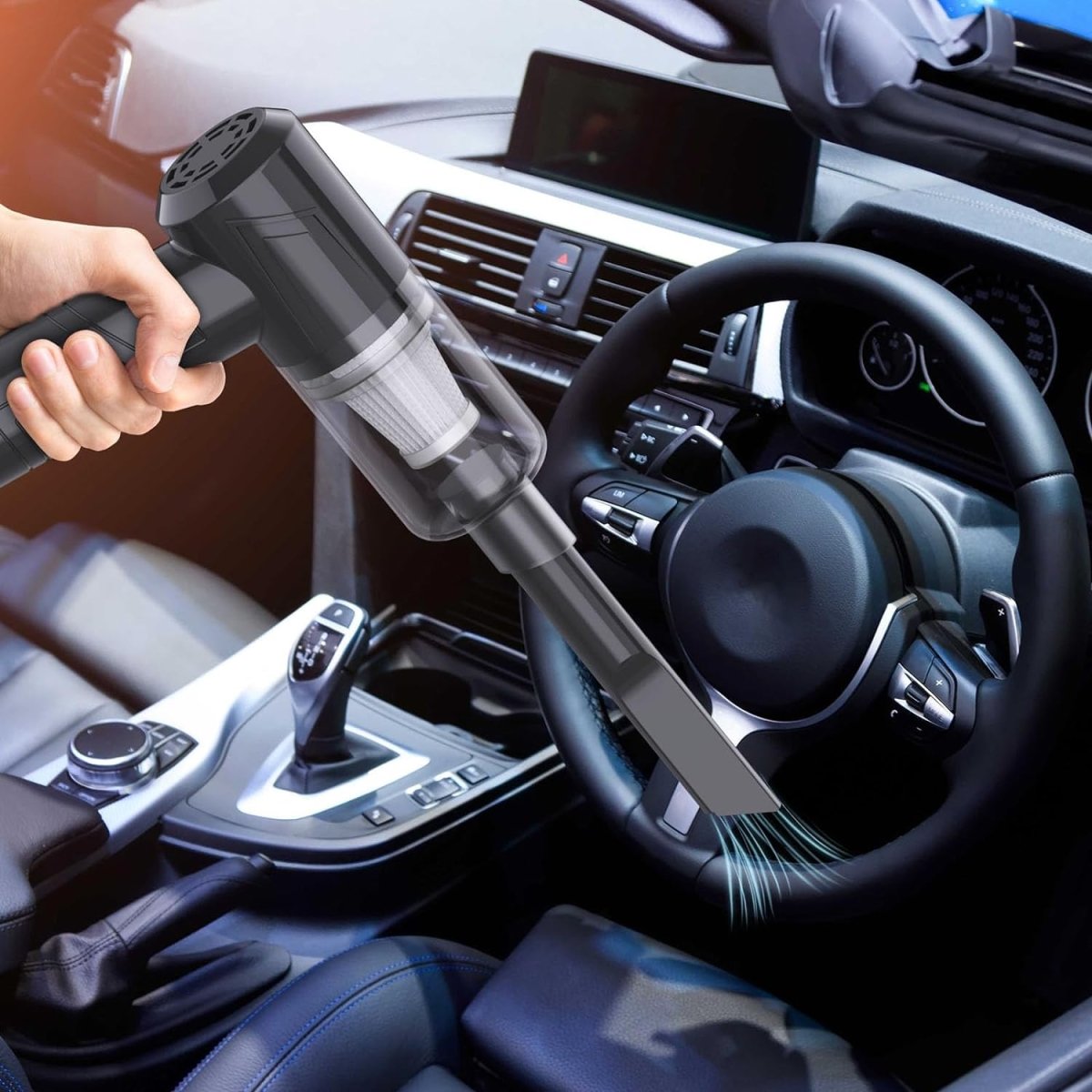 Experience the power of our handheld vacuum cleaner for car and home cleaning. - InspiredGrabs.com