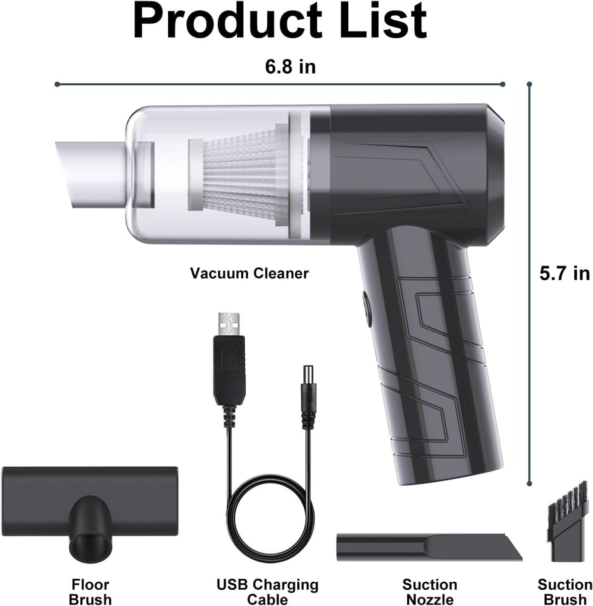 Experience the power of our handheld vacuum cleaner for car and home cleaning. - InspiredGrabs.com