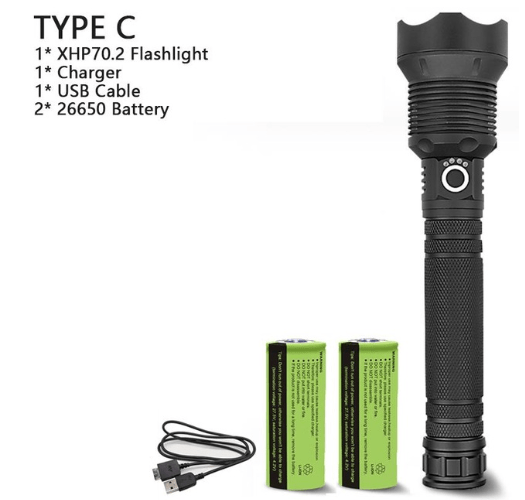 XHP70.2 Powerful USB Led Flashlight - InspiredGrabs.com