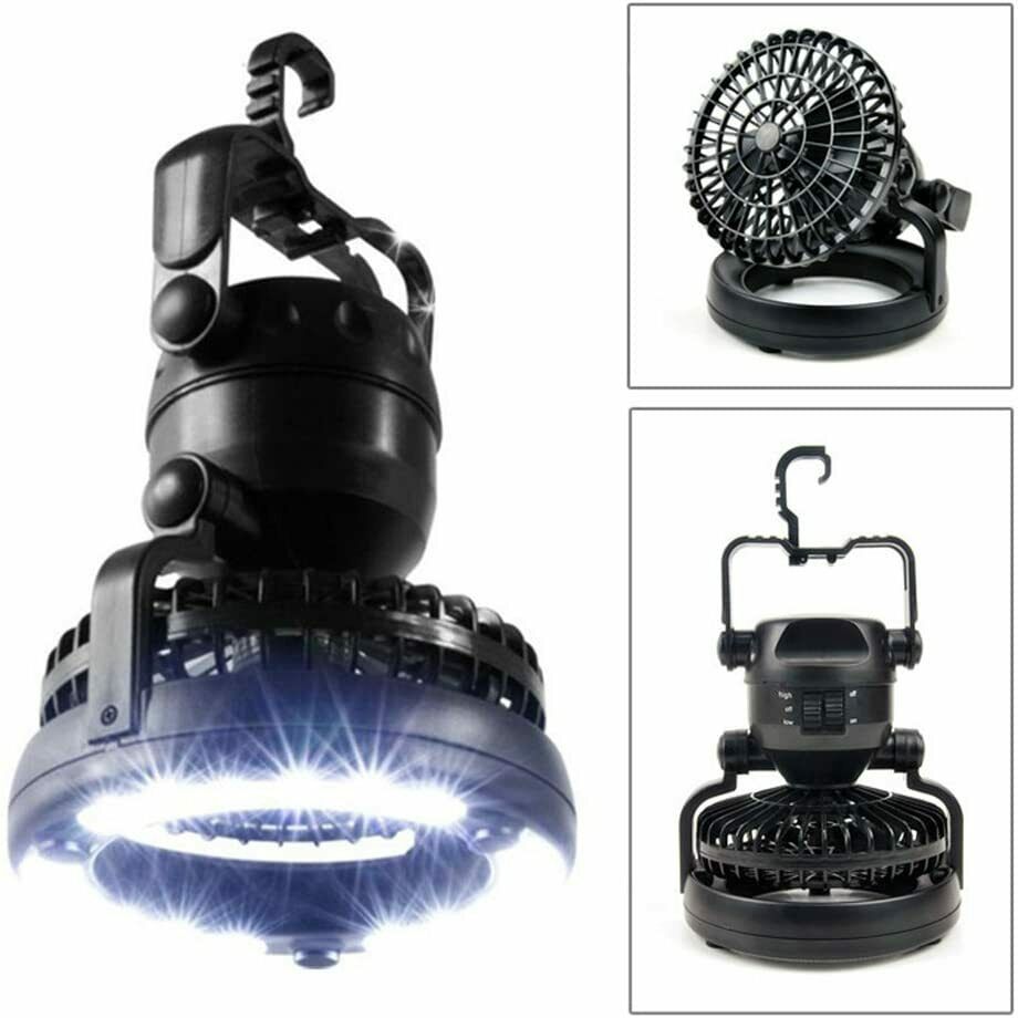 Camping Lantern, 2-in-1 Portable Camping Tent Light Fan for Outdoor Activities - InspiredGrabs.com