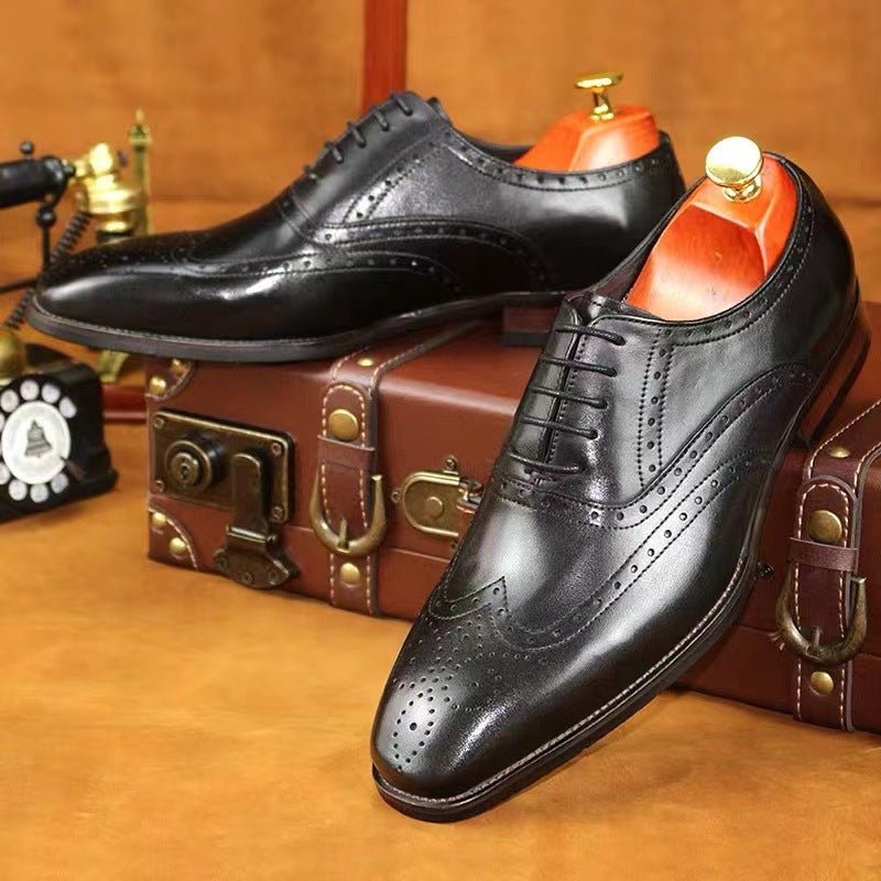 Fashion British Brogue Engraved Men's Shoes - InspiredGrabs.com