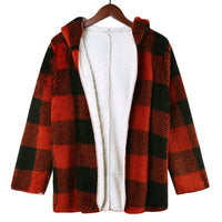 Thumbnail for Fashion Plaid Double-Sided Wear Mid-length Plush Jacket - InspiredGrabs.com