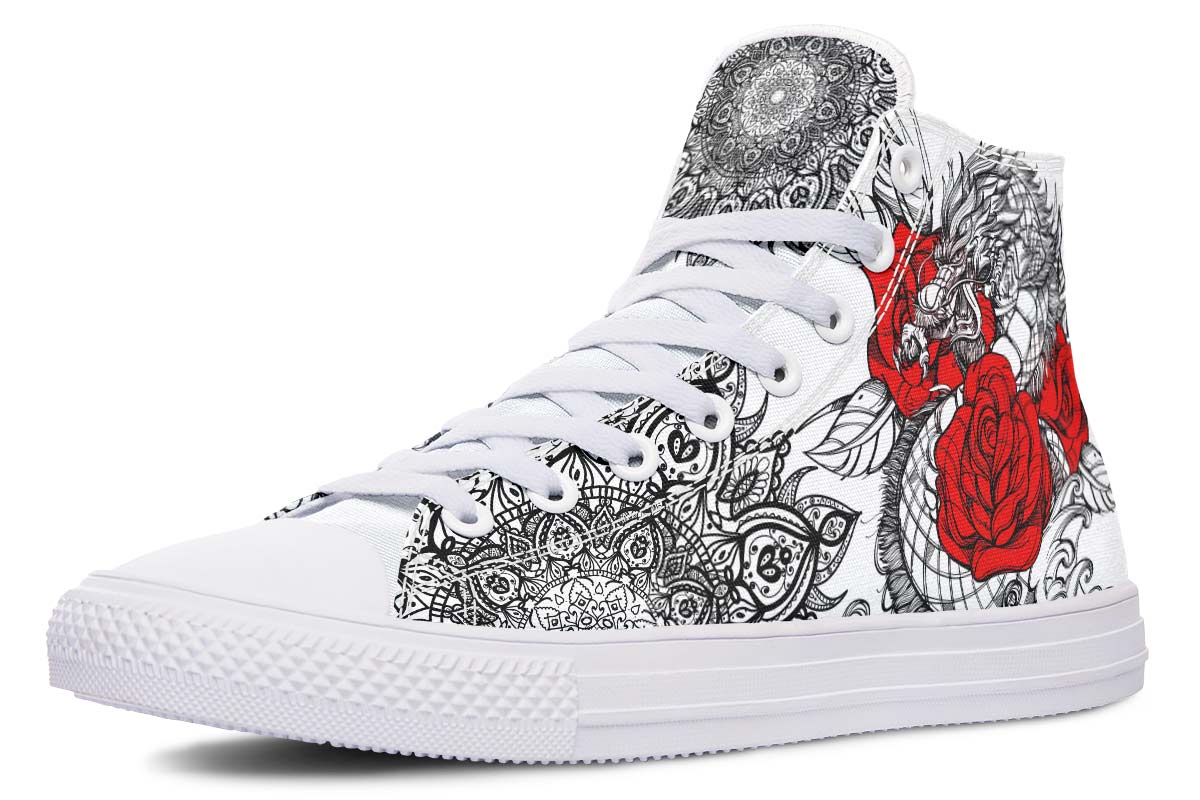 Fashion Printed Couple High Top Canvas Shoes - InspiredGrabs.com