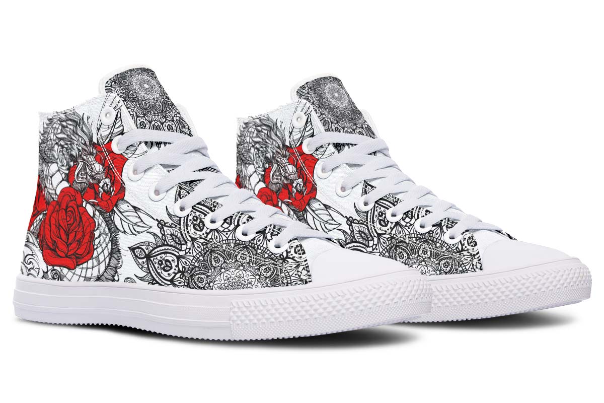 Fashion Printed Couple High Top Canvas Shoes - InspiredGrabs.com