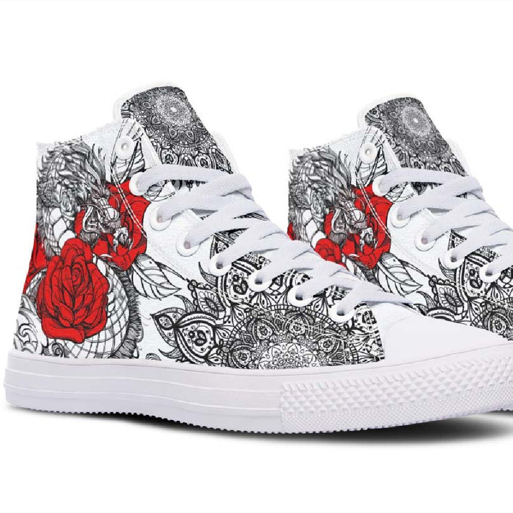 Fashion Printed Couple High Top Canvas Shoes - InspiredGrabs.com