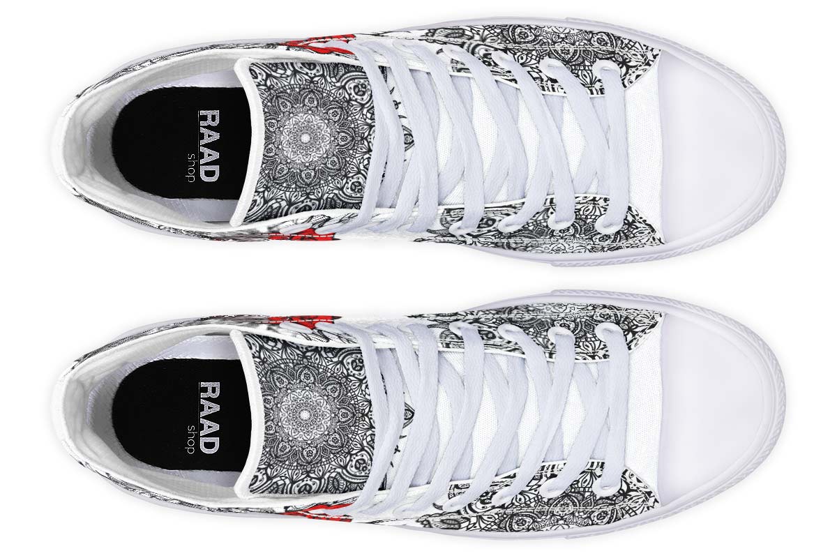 Fashion Printed Couple High Top Canvas Shoes - InspiredGrabs.com