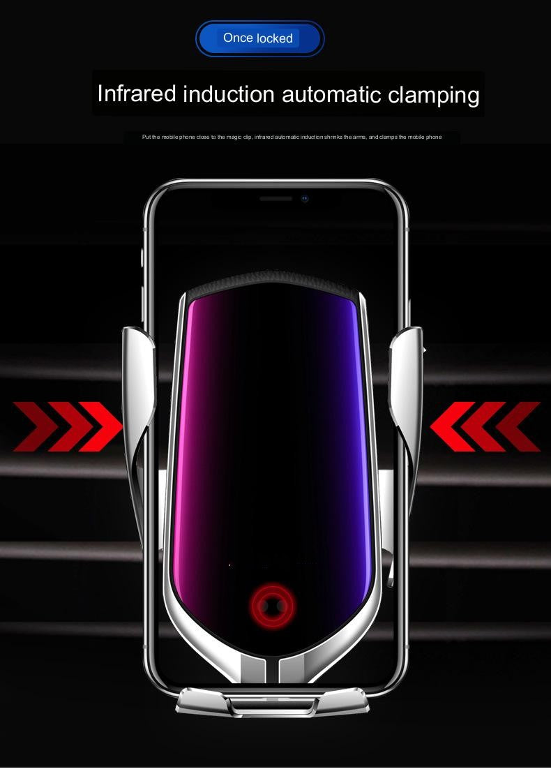 Car Wireless Charger 10W Induction Car Fast Wireless Charging with Car Phone Holder S5 - InspiredGrabs.com