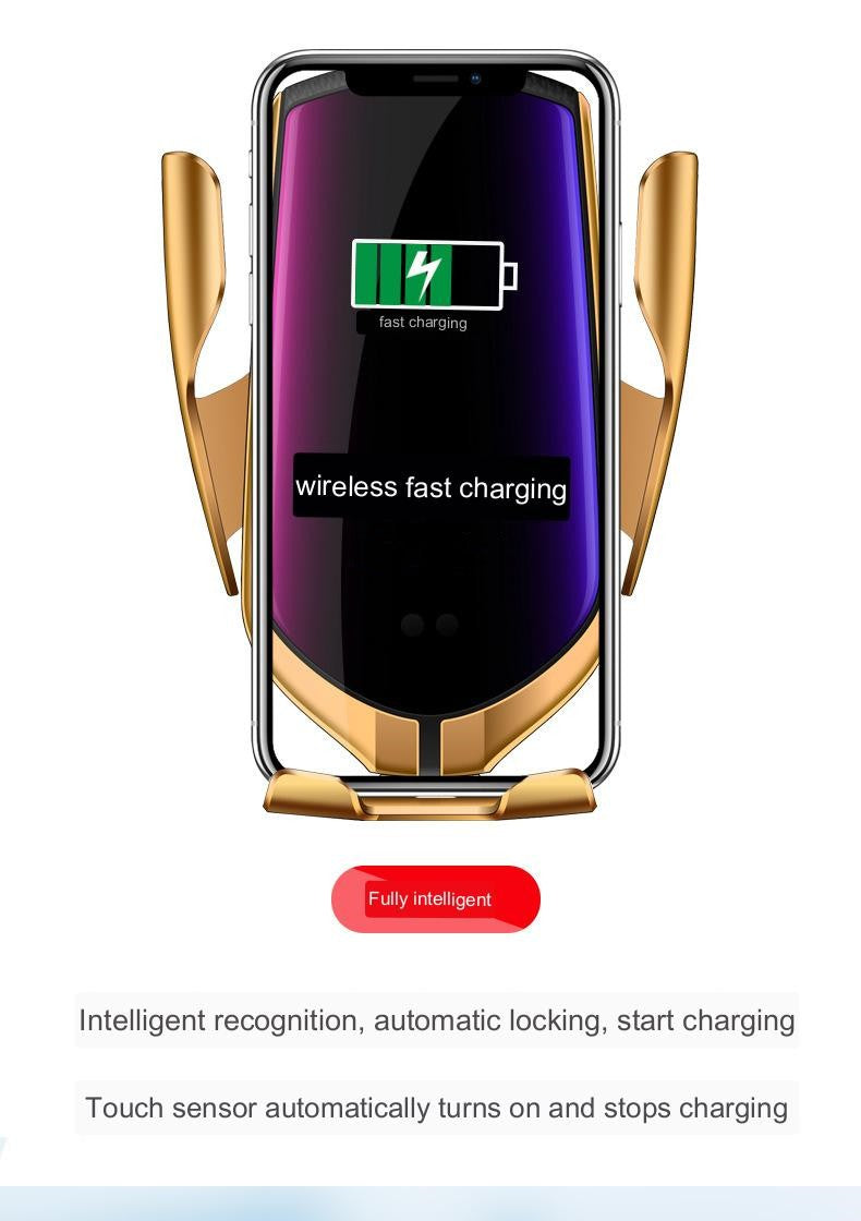 Car Wireless Charger 10W Induction Car Fast Wireless Charging with Car Phone Holder S5 - InspiredGrabs.com