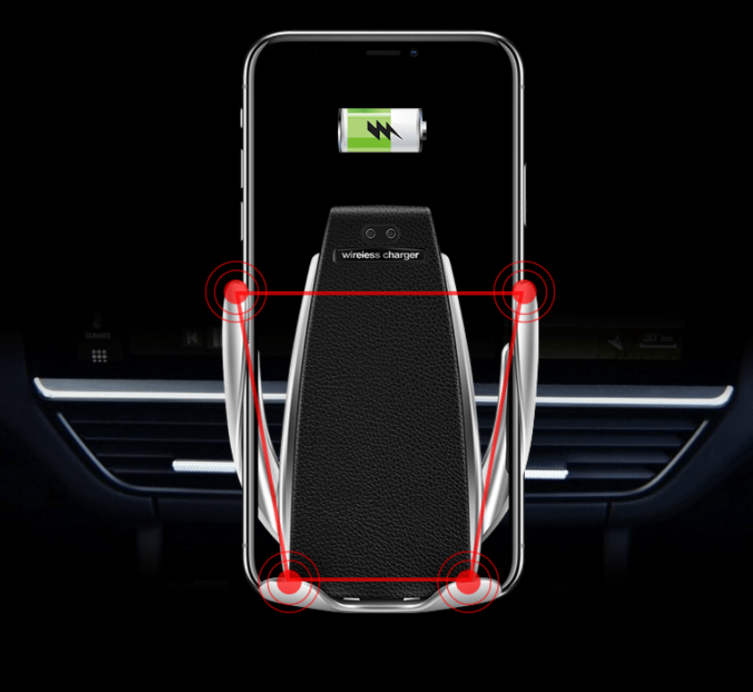 Car Wireless Charger 10W Induction Car Fast Wireless Charging with Car Phone Holder S5 - InspiredGrabs.com