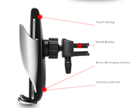 Thumbnail for Car Wireless Charger 10W Induction Car Fast Wireless Charging with Car Phone Holder S5 - InspiredGrabs.com