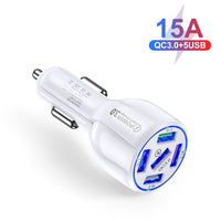 Thumbnail for Five-port 15A QC3.0 5USB Car Charger Fast Charge Car Charger One For Five Mobile Phone Car Charger - InspiredGrabs.com