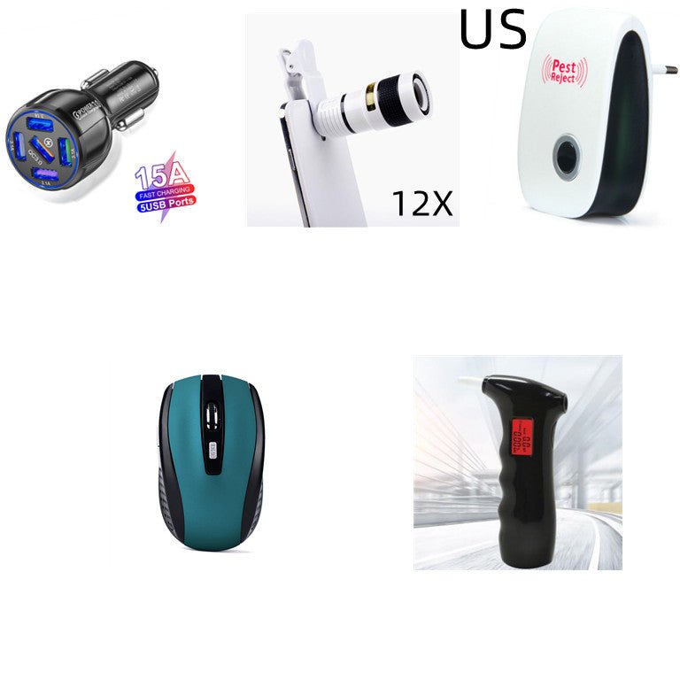 Five-port 15A QC3.0 5USB Car Charger Fast Charge Car Charger One For Five Mobile Phone Car Charger - InspiredGrabs.com