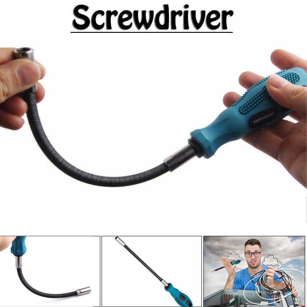 Flexible Hex Screwdriver with Elastic Bending Capability - InspiredGrabs.com