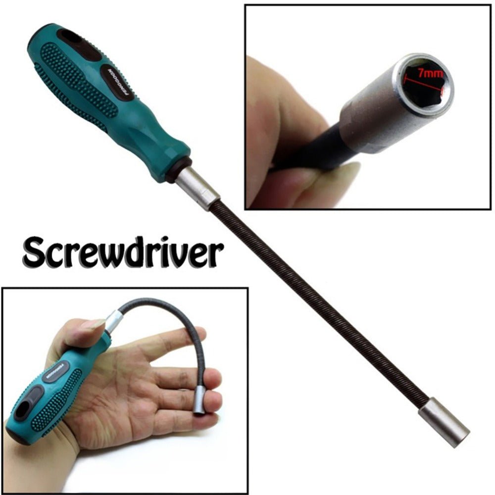 Flexible Hex Screwdriver with Elastic Bending Capability - InspiredGrabs.com