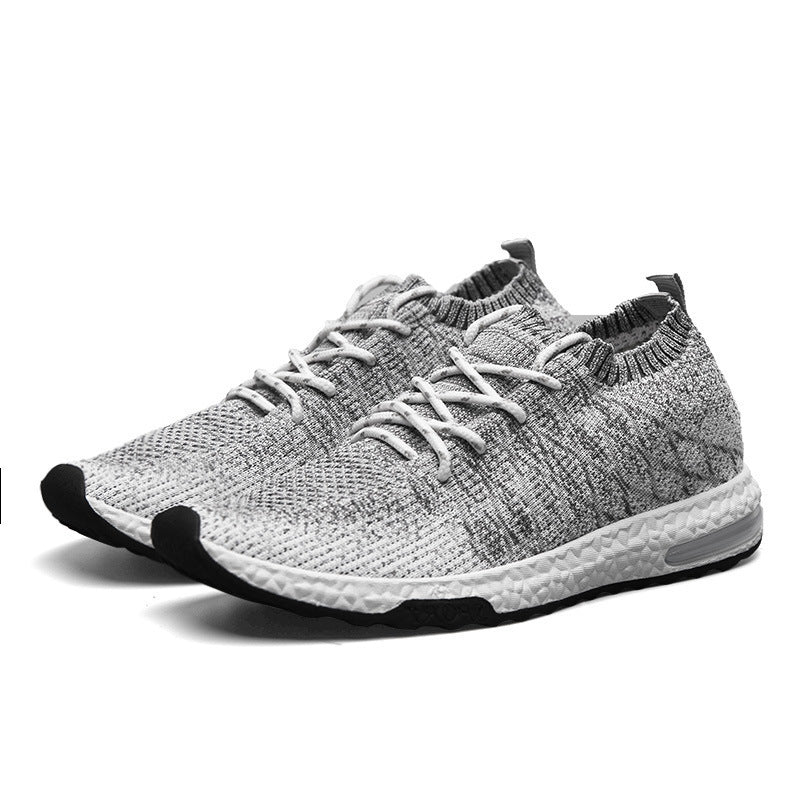 Flying Woven Mesh Sports Shoes Breathable And Comfortable Men's Shoes With Wild Travel Shoes - InspiredGrabs.com