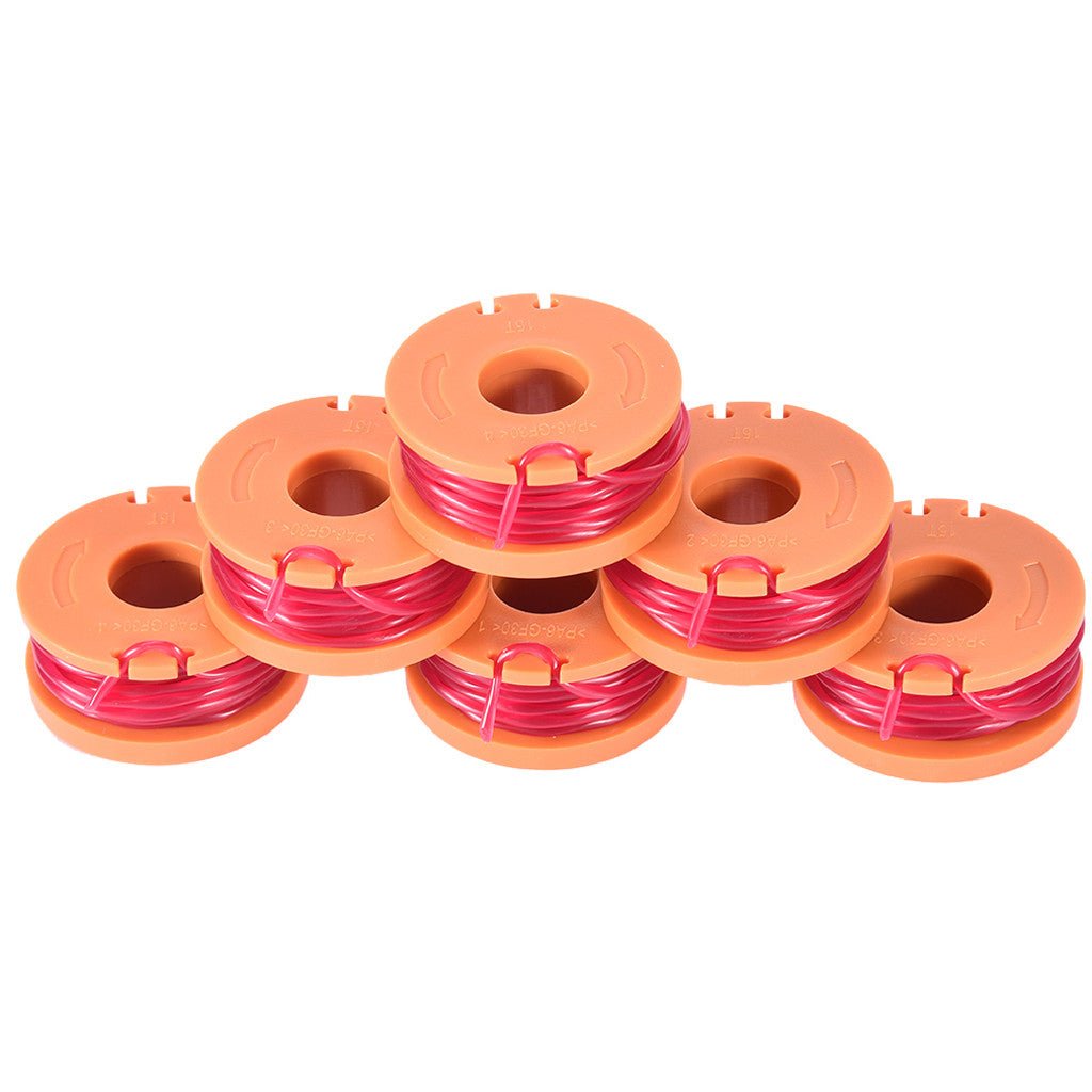 For WO-RX WA0010 Replacement Spool Line for Grass Trimmer Edger 6PCS - InspiredGrabs.com