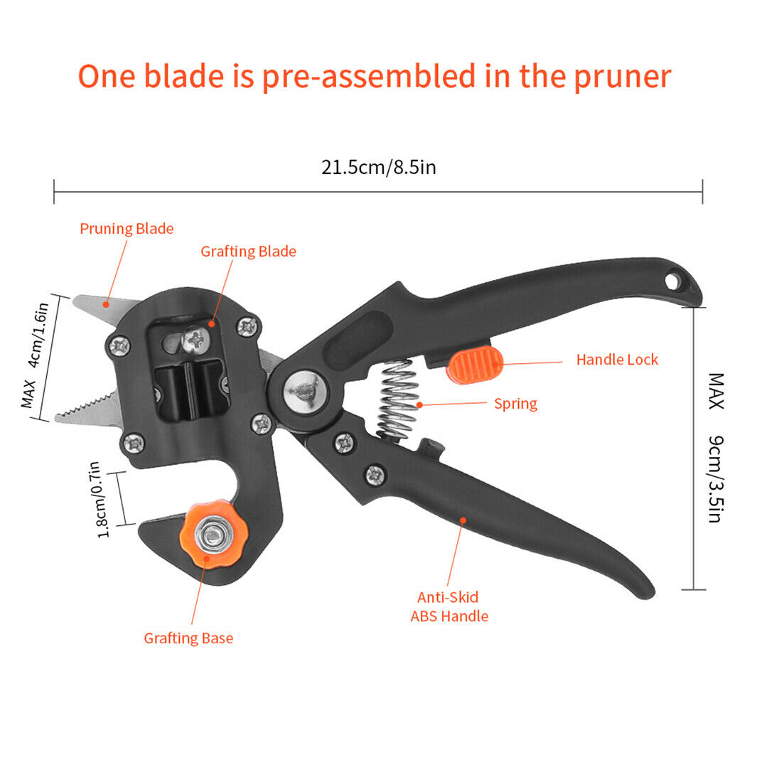 Garden Grafting Pruner Set Farming Fruit Tree Pruning Shears Scissors Vaccination Plant Tree Cutting Machine Tape - InspiredGrabs.com