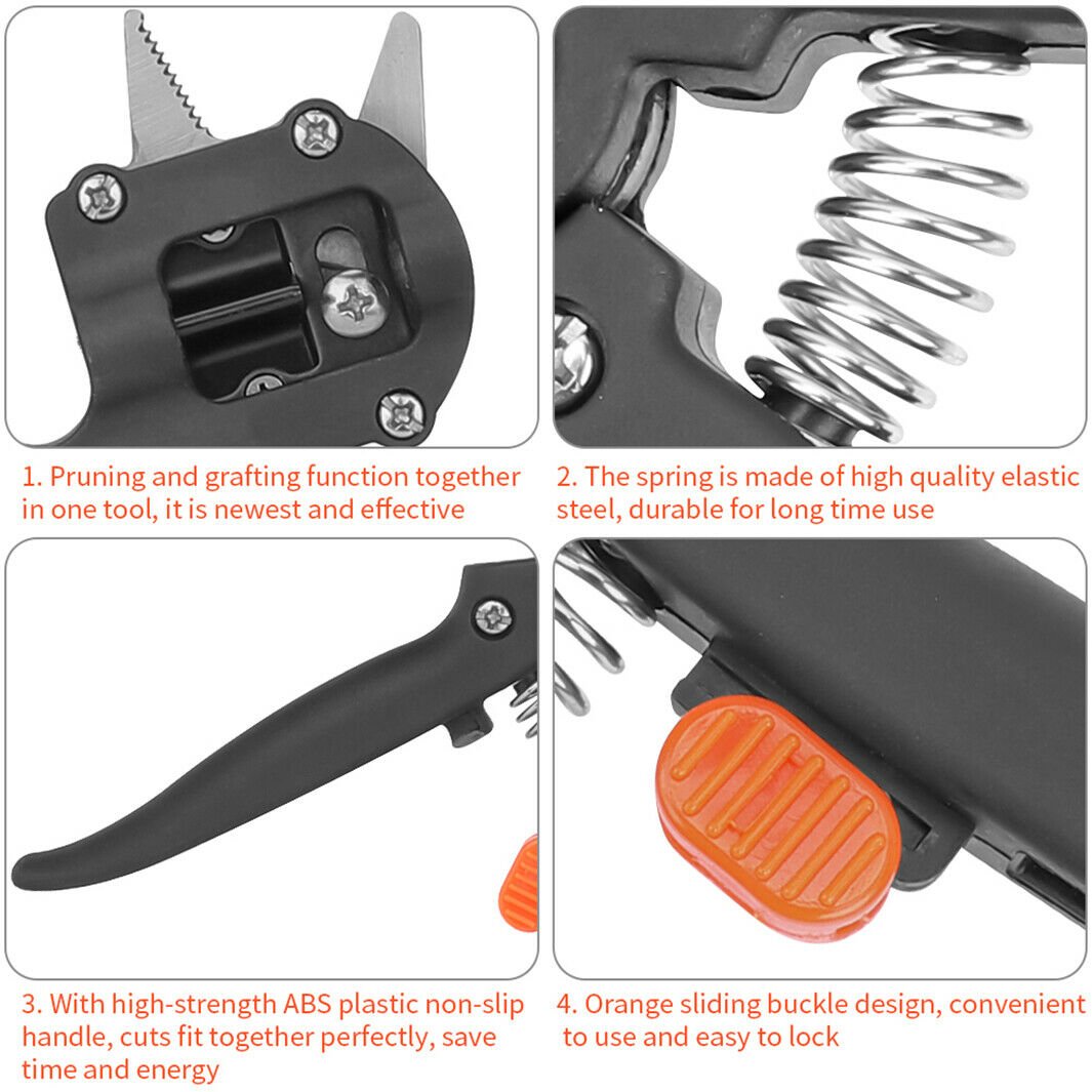 Garden Grafting Pruner Set Farming Fruit Tree Pruning Shears Scissors Vaccination Plant Tree Cutting Machine Tape - InspiredGrabs.com