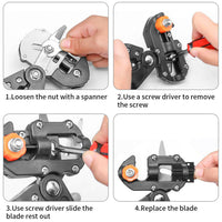 Thumbnail for Garden Grafting Pruner Set Farming Fruit Tree Pruning Shears Scissors Vaccination Plant Tree Cutting Machine Tape - InspiredGrabs.com