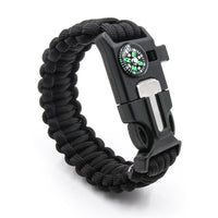 Thumbnail for Emergency Paracord Bracelets, Survival Bracelet with Embedded Compass Whistle Survival Fire Starter Scraper Accessories, Suitable for Hiking, Camping, Fishing and Hunting - InspiredGrabs.com