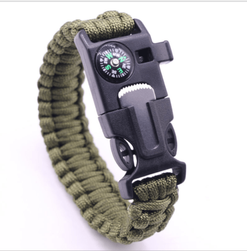 Emergency Paracord Bracelets, Survival Bracelet with Embedded Compass Whistle Survival Fire Starter Scraper Accessories, Suitable for Hiking, Camping, Fishing and Hunting - InspiredGrabs.com