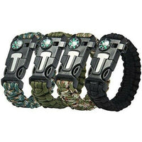 Thumbnail for Emergency Paracord Bracelets, Survival Bracelet with Embedded Compass Whistle Survival Fire Starter Scraper Accessories, Suitable for Hiking, Camping, Fishing and Hunting - InspiredGrabs.com