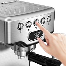 Geek Chef Espresso Machine, 20 Bar Espresso Machine with Milk Frother for Latte, Cappuccino, Macchiato, for Home Espresso Maker, 1.8L Water Tank, Stainless Steel - InspiredGrabs.com