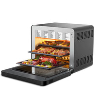 Thumbnail for Geek Chef Steam Air Fryer Toast Oven Combo, 26-QT Steam Convection Oven Countertop, 50 Cooking Presets, with 6 Slice Toast, 12-In Pizza, Black Stainless Steel - InspiredGrabs.com