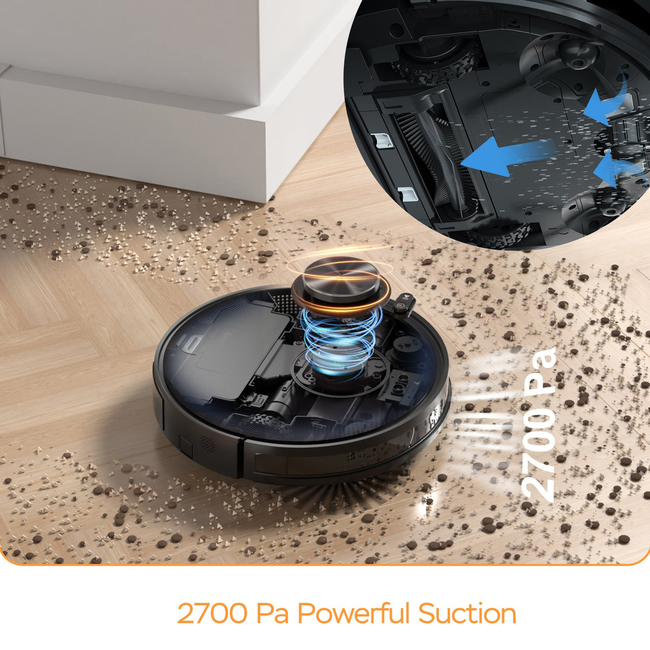 Geek Smart L7 Robot Vacuum Cleaner and Mop, LDS Navigation, Wi-Fi Connected APP, Selective Room Cleaning, MAX 2700 PA Suction, Ideal for Pets and Larger Home - InspiredGrabs.com